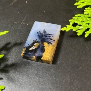 Natural Dendritic Agate Cabochon 22x15mm